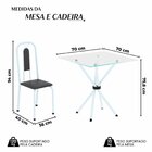 Conjunto Sala De Jantar Com 4 Cadeiras Lívia Preto / Branco