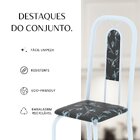 Conjunto Sala De Jantar Com 4 Cadeiras Lívia Preto / Branco /