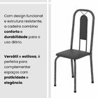 Conjunto Sala De Jantar Com 4 Cadeiras Lívia Preto / Prata