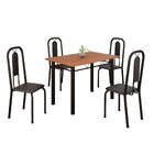 Conjunto Sala De Jantar Com 4 Cadeiras Lívia Preto / Preto