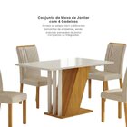 Conjunto Sala De Jantar Com 4 Cadeiras Miami Yescasa Freijó/o