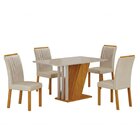 Conjunto Sala De Jantar Com 4 Cadeiras Miami Yescasa Freijó/o