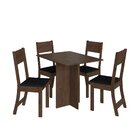 Conjunto Sala De Jantar Com 4 Cadeiras Talita Marrom/preto