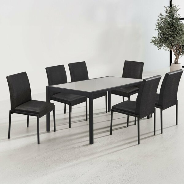 Conjunto Sala De Jantar Com 6 Cadeiras Atenas Preto