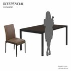 Conjunto Sala De Jantar Com 6 Cadeiras Atenas Preto Fosco / M