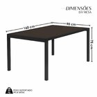 Conjunto Sala De Jantar Com 6 Cadeiras Atenas Preto Fosco / M