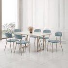 Conjunto Sala De Jantar Com 6 Cadeiras Betina Champagne/ Verd