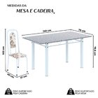 Conjunto Sala De Jantar Com 6 Cadeiras Lara Arabesco / Branco