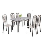 Conjunto Sala De Jantar Com 6 Cadeiras Lara Arabesco / Prata