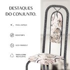 Conjunto Sala De Jantar Com 6 Cadeiras Lara Arabesco / Prata