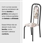 Conjunto Sala De Jantar Com 6 Cadeiras Lara Arabesco / Preto