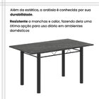 Conjunto Sala De Jantar Com 6 Cadeiras Lara Arabesco / Preto