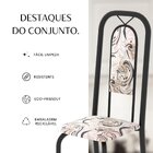 Conjunto Sala De Jantar Com 6 Cadeiras Lara Arabesco / Preto