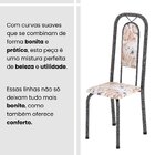 Conjunto Sala De Jantar Com 6 Cadeiras Lara Bege / Prata