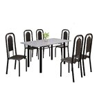 Conjunto Sala De Jantar Com 6 Cadeiras Lara Preto