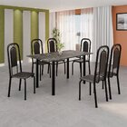 Conjunto Sala De Jantar Com 6 Cadeiras Lara Preto