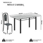 Conjunto Sala De Jantar Com 6 Cadeiras Lara Preto