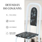 Conjunto Sala De Jantar Com 6 Cadeiras Lara Preto / Branco
