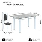 Conjunto Sala De Jantar Com 6 Cadeiras Lara Preto / Branco