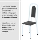 Conjunto Sala De Jantar Com 6 Cadeiras Lara Preto / Branco