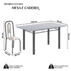 Conjunto Sala De Jantar Com 6 Cadeiras Lívia Arabesco / Prata