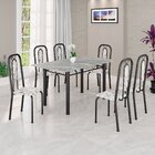 Conjunto Sala De Jantar Com 6 Cadeiras Lívia Arabesco / Preto