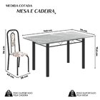 Conjunto Sala De Jantar Com 6 Cadeiras Lívia Arabesco / Preto