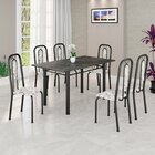 Conjunto Sala De Jantar Com 6 Cadeiras Lívia Arabesco / Preto