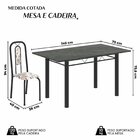 Conjunto Sala De Jantar Com 6 Cadeiras Lívia Arabesco / Preto