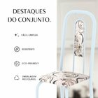 Conjunto Sala De Jantar Com 6 Cadeiras Lívia Arabesco/ Branco