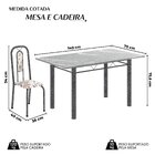 Conjunto Sala De Jantar Com 6 Cadeiras Lívia Arabesco/ Prata