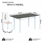Conjunto Sala De Jantar Com 6 Cadeiras Lívia Bege / Branco