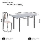 Conjunto Sala De Jantar Com 6 Cadeiras Lívia Bege / Prata