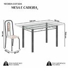 Conjunto Sala De Jantar Com 6 Cadeiras Lívia Bege / Prata