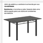 Conjunto Sala De Jantar Com 6 Cadeiras Lívia Floral Preto / P