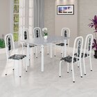 Conjunto Sala De Jantar Com 6 Cadeiras Lívia Preto / Branco