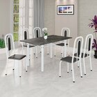 Conjunto Sala De Jantar Com 6 Cadeiras Lívia Preto / Branco