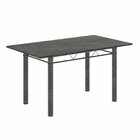 Conjunto Sala De Jantar Com 6 Cadeiras Lívia Preto/prata