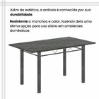 Conjunto Sala De Jantar Com 6 Cadeiras Lívia Preto/prata