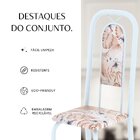 Conjunto Sala De Jantar Com 8 Cadeiras Lara Bege / Branco