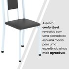 Conjunto Sala De Jantar Com 8 Cadeiras Lara Preto / Branco