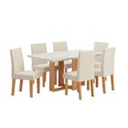 Conjunto Sala De Jantar Com Cadeiras Vênus Billion  Mel/bege/