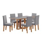 Conjunto Sala De Jantar Com Cadeiras Vênus Billion  Mel/cinza