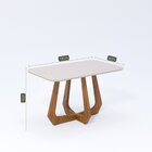 Conjunto Sala De Jantar Com Mesa De Vidro Bromélia 1,30m E 4