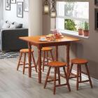 Conjunto Sala De Jantar Com Mesa Dobrável E 4 Banquetas Multi