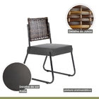 Conjunto Sala De Jantar Com Mesa E 04 Cadeiras Espanha Linho