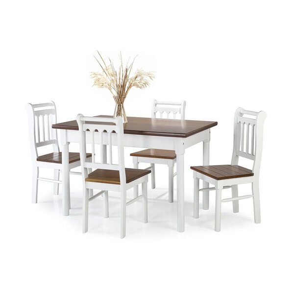 Conjunto Sala De Jantar Com Mesa E 4 Cadeiras Em Madeira Maci