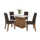 Conjunto Sala De Jantar Com Mesa E 4 Cadeiras Vintage Viero P