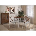 Conjunto Sala De Jantar Com Mesa E 4 Cadeiras X Em Madeira Ma