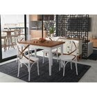 Conjunto Sala De Jantar Com Mesa E 4 Cadeiras X Em Madeira Ma